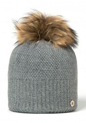 Women\'s knitted hat Granadilla Sparkle Beanie Chic Med Gray